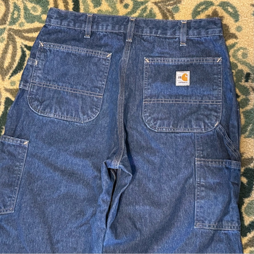 Men’s Carhartt FR Cargo Carpenter Boot Jeans 32 x 34 Flame Resistant